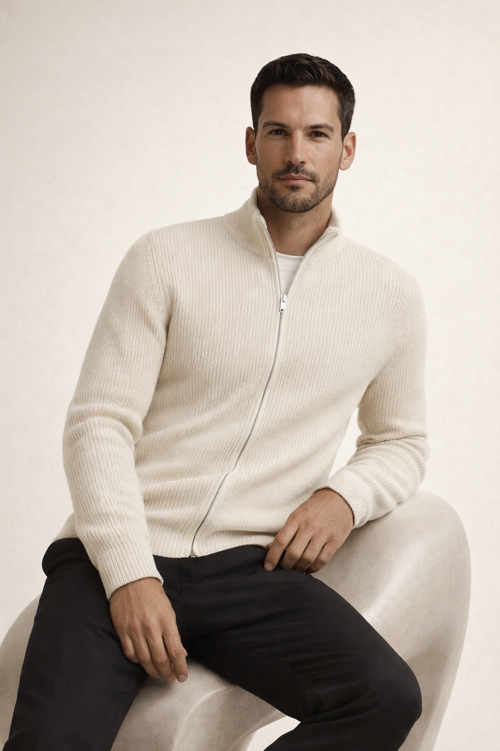 Lodève Zip Knit Cream