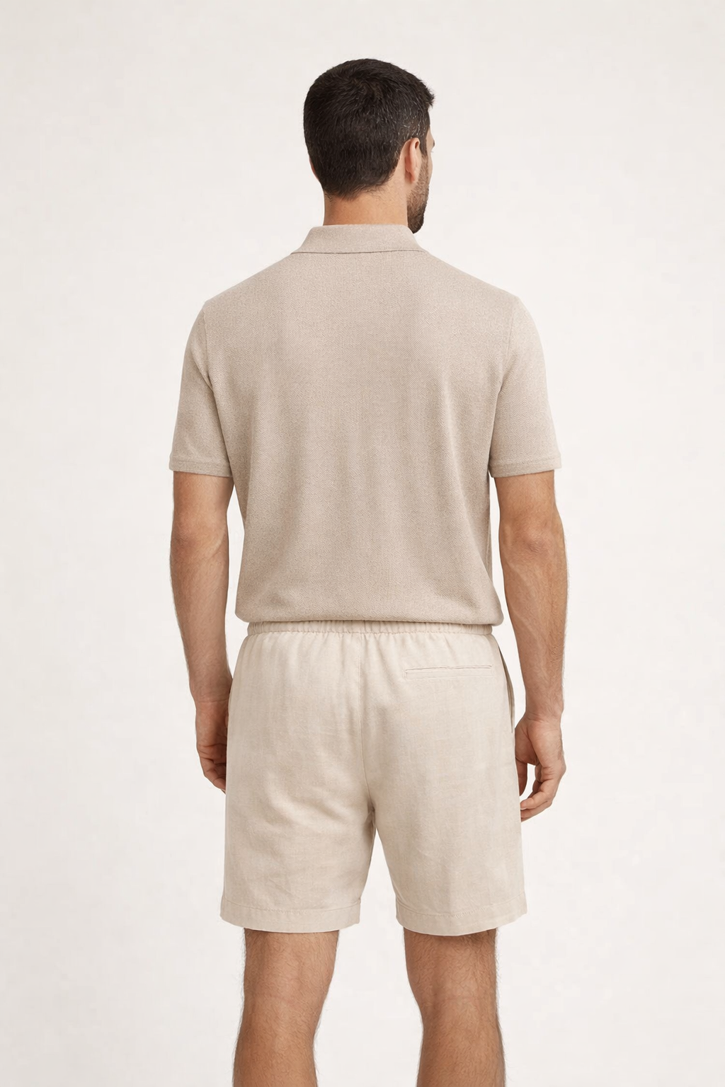 Beige Linen Bayside Shorts