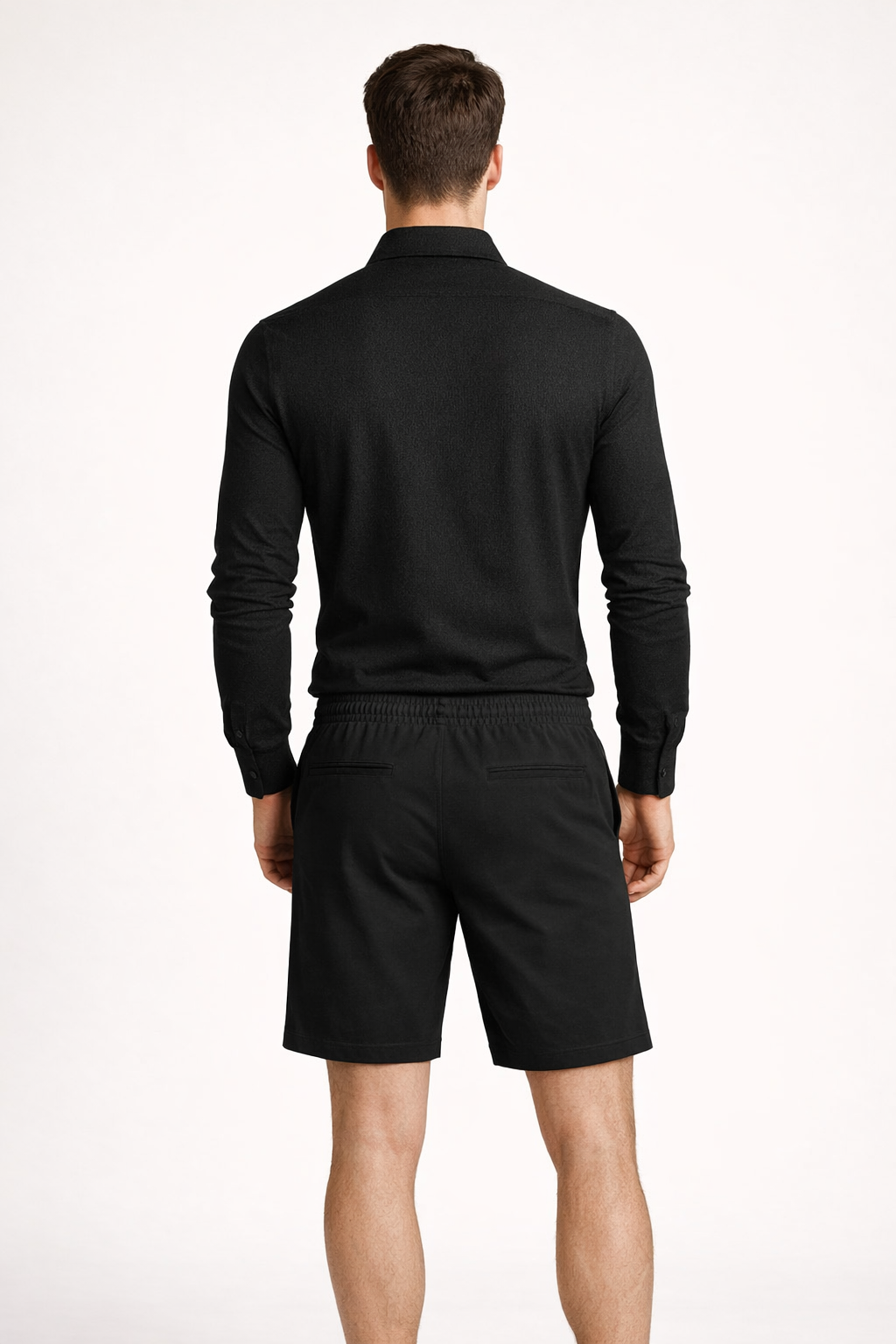 Black Linen Bayside Shorts