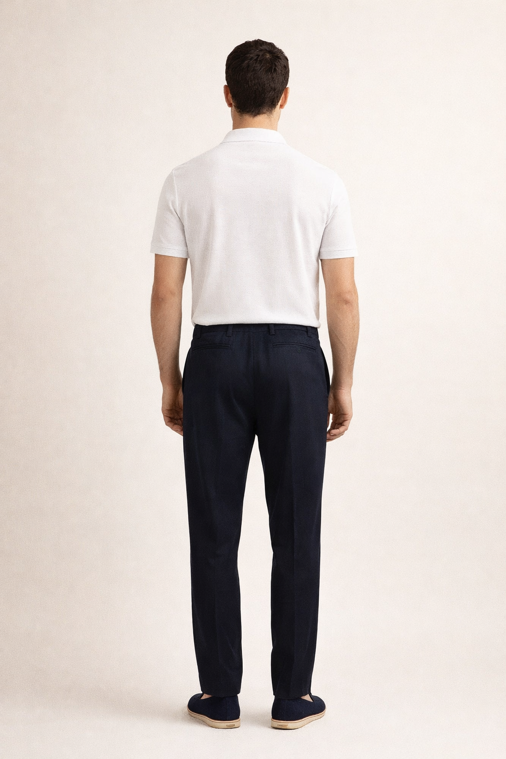 Linen Bayside Trousers Navy