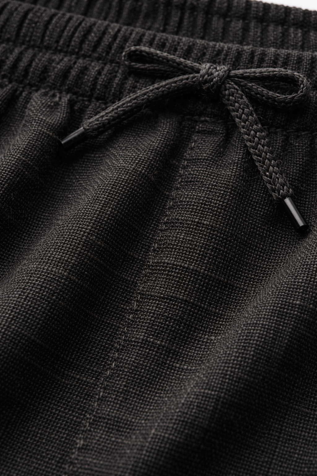 Black Linen Bayside Shorts