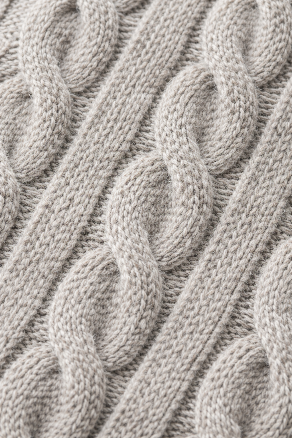 Classic Cable Quarter Zip Grey