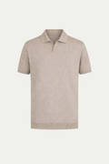 Classic Buttonless Polo – Taupe