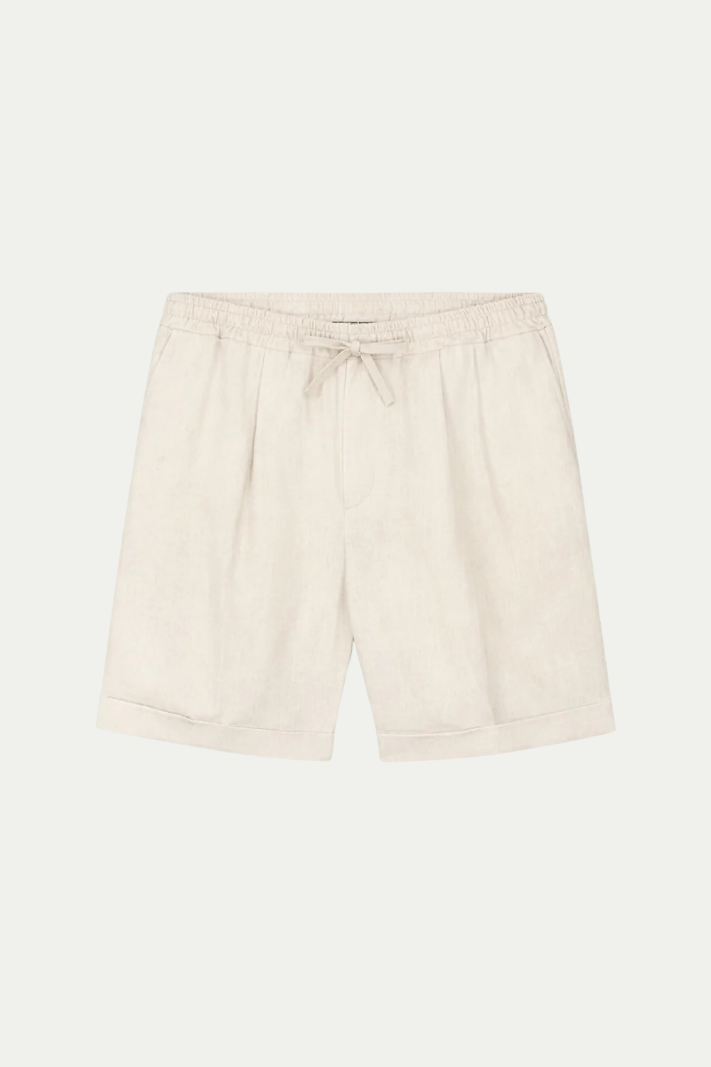 Beige Linen Bayside Shorts