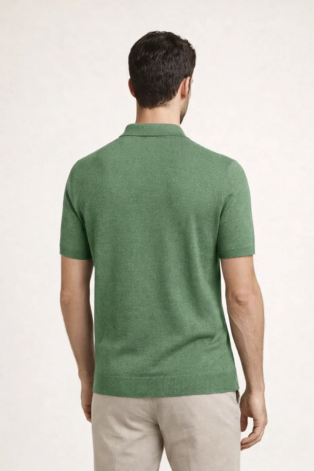 Classic Buttonless Polo – Green